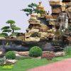 Cách bố trí hòn non bộ sân vườn đẹp 2 san vuon ho ca koi